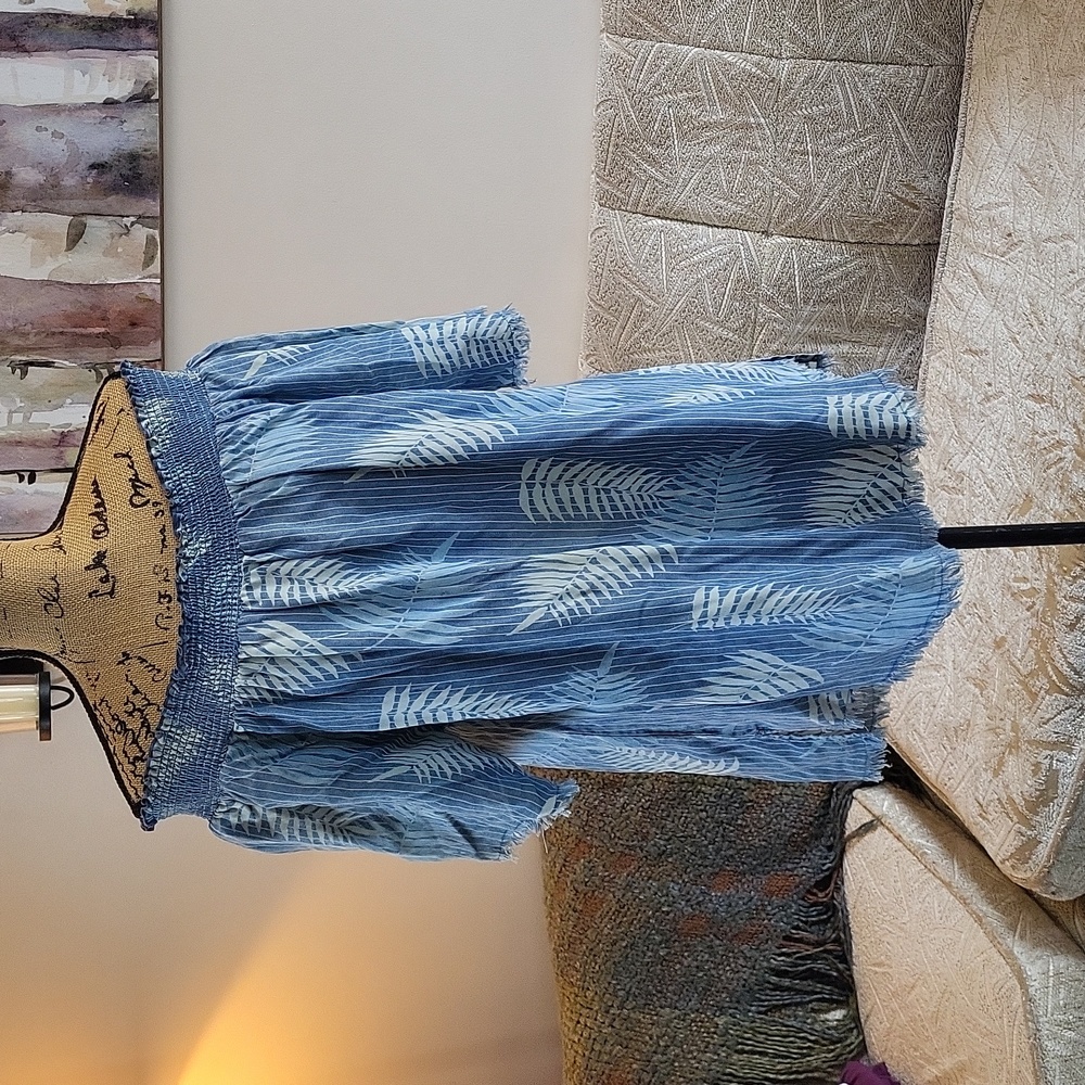 Standard Grace Off Shoulder Palm Stripe Blouse